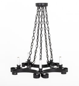 French Gothic Style Wrought Iron Chandelier
