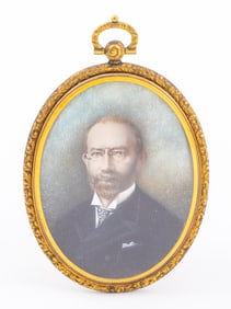 Gentleman in Spectacles Miniature Portrait