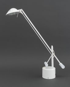Postmodern Patinated Steel Counterbalance Lamp