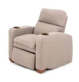 Contemporary Beige Upholstered Recliner