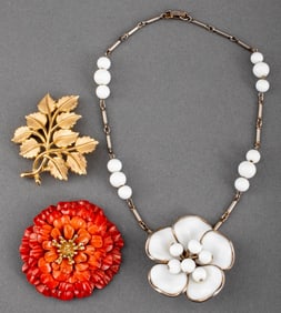 Crown Trifari Costume Jewelry, 3 Pieces