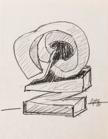 Seymour Lipton Sculpture Study Sketch, 1958