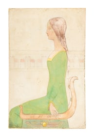 Edgar Scudder Hamilton Seated Woman Oil, 1894