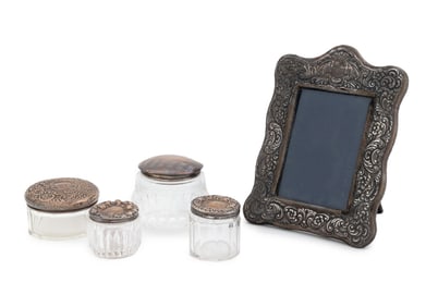 Sterling Silver Cut Crystal Vanity Accessories, 5