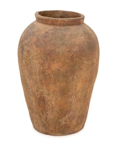 Mexican Large Terracotta Ovoid Floor Vase