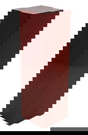 Modern Hardwood Pedestal Stand: Modern Hardwood Pedestal Stand, with a cherry lacquer finish. 40.5" H x 12" W x 12" D. Provenance: From a 5th Avenue Private Collection. Keywords: Display stand, Vintage, Sculpture gallery, Plant stan