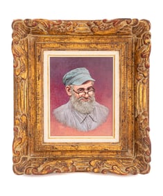 Emanuel Schary Portrait of a Man with Glasses Oil