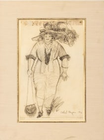 Ethel Myers Woman in Sunday Best Graphite, 1914