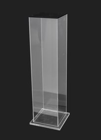 Postmodern Black and Clear Acrylic Pedestal