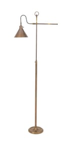 Industrial Brass Adjustable Floor Lamp