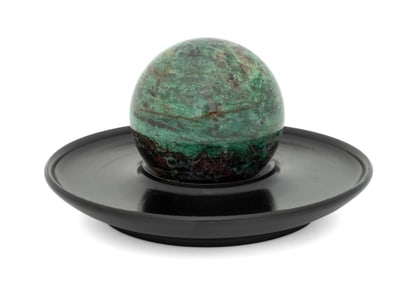 Grand Tour Style Chrysocolla Sphere on Base