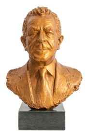 Gualberto Rocchi Bronze Portrait Bust of Man, 1994
