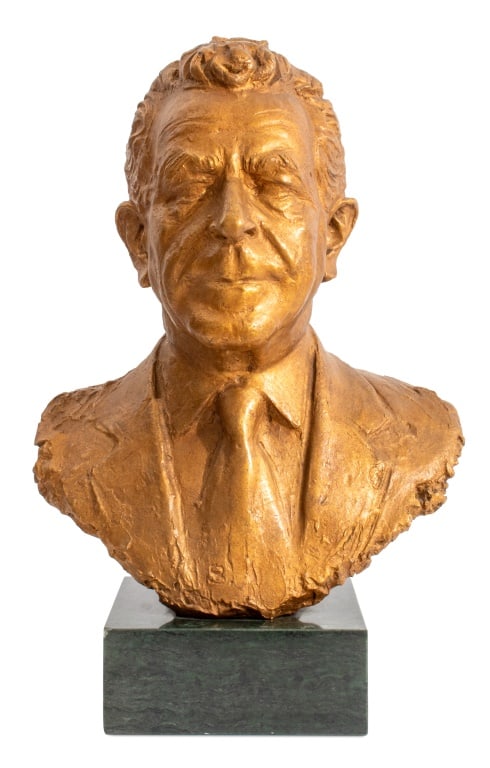 Gualberto Rocchi Bronze Portrait Bust of Man, 1994 (1 of 7)