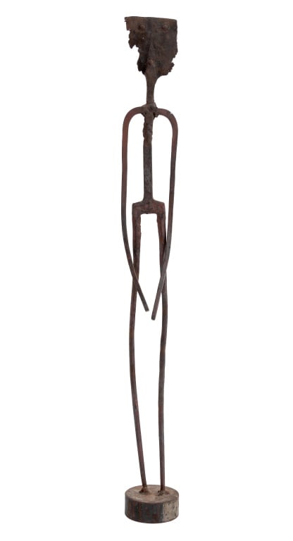 Giacometti Style Welded Iron Figural Sculpture (1 of 6)