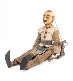 Burmese Painted & Carved Wood Marionette