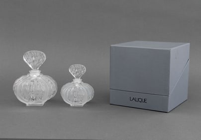 Lalique Crystal Mirabel Perfume Bottles, 2