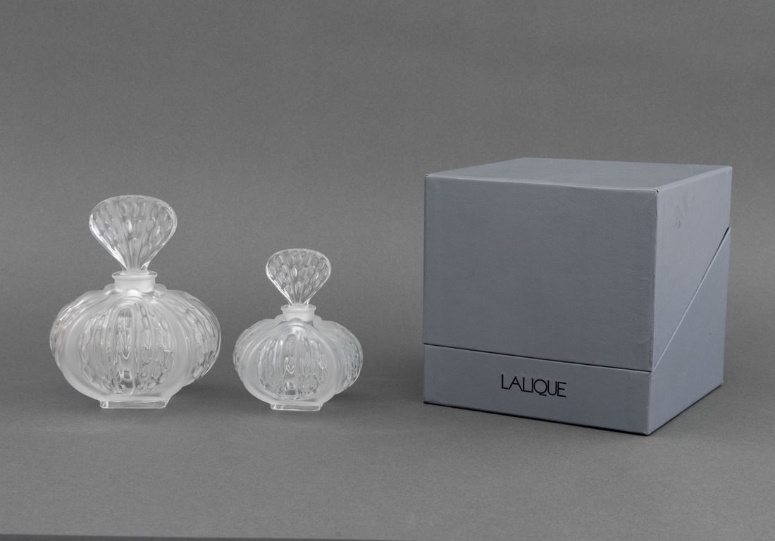 Lalique Crystal Mirabel Perfume Bottles, 2 (1 of 9)
