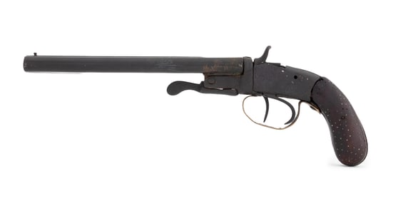 European Double Barrel Percussion Pistol