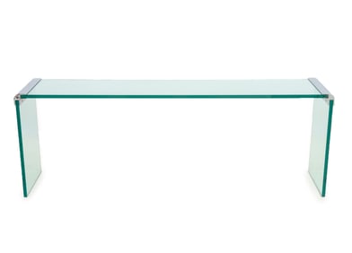 Leon Rosen Pace Collection Glass Waterfall Table