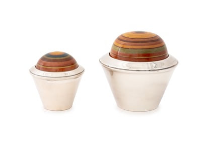 I Grilli Silver Covered Jars, 2