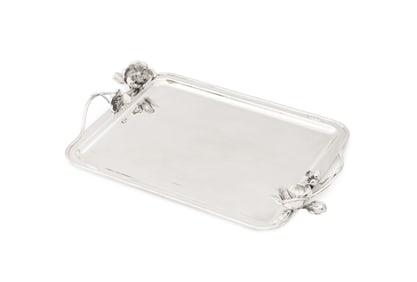 Christofle "Anemone" Silver Plate Serving Tray