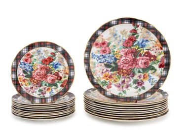 Ralph Lauren Hampton Floral Porcelain Service x 10
