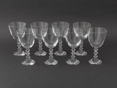 Baccarat "Vega" Crystal Tall Water Goblets, 8