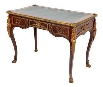 Louis XV Style Gilt Metal and Kingwood Bureau Plat