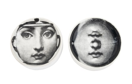 Fornasetti Temo e Variazioni Porcelain Ashtrays, 2