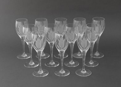 Baccarat Crystal Port Wine Glasses, 12