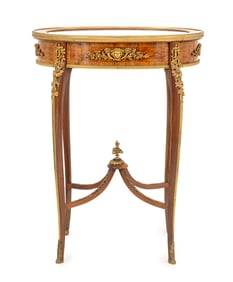 Louis XV Style Kingwood Parquetry Display Table