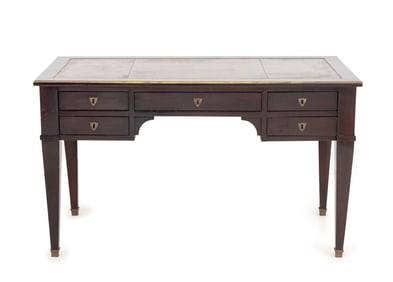 French Empire Mahogany Bureau Plat, 19th C.