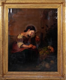 After Bartolome Murillo "Little Fruitseller" Oil
