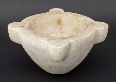 French White Marble Mortar, 18th C.