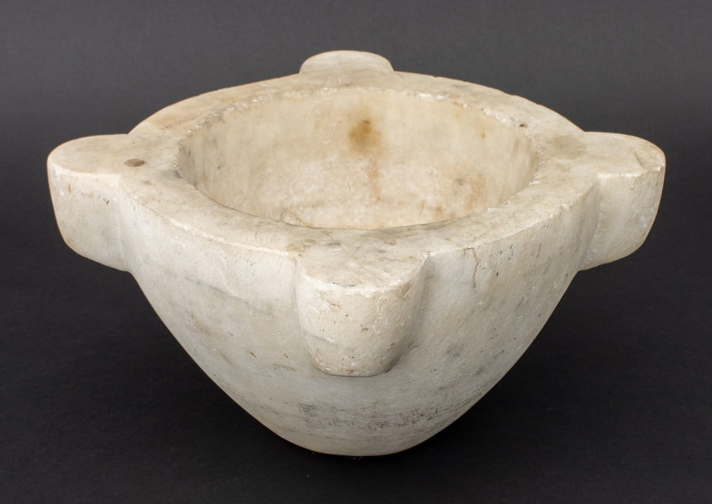 French White Marble Mortar, 18th C. (1 of 5)