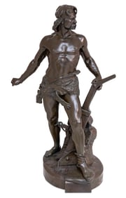 Emile Boisseau "Ense et Aratro" Patinated Bronze