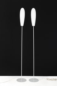 Itre Firme di Vetro Murano Glass Floor Lamps, Pair
