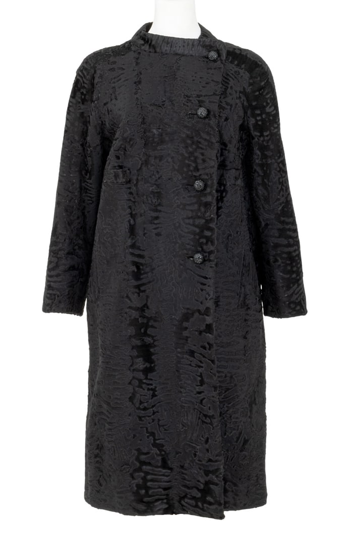 Maximilian Black Persian Lamb Fur Coat (1 of 6)