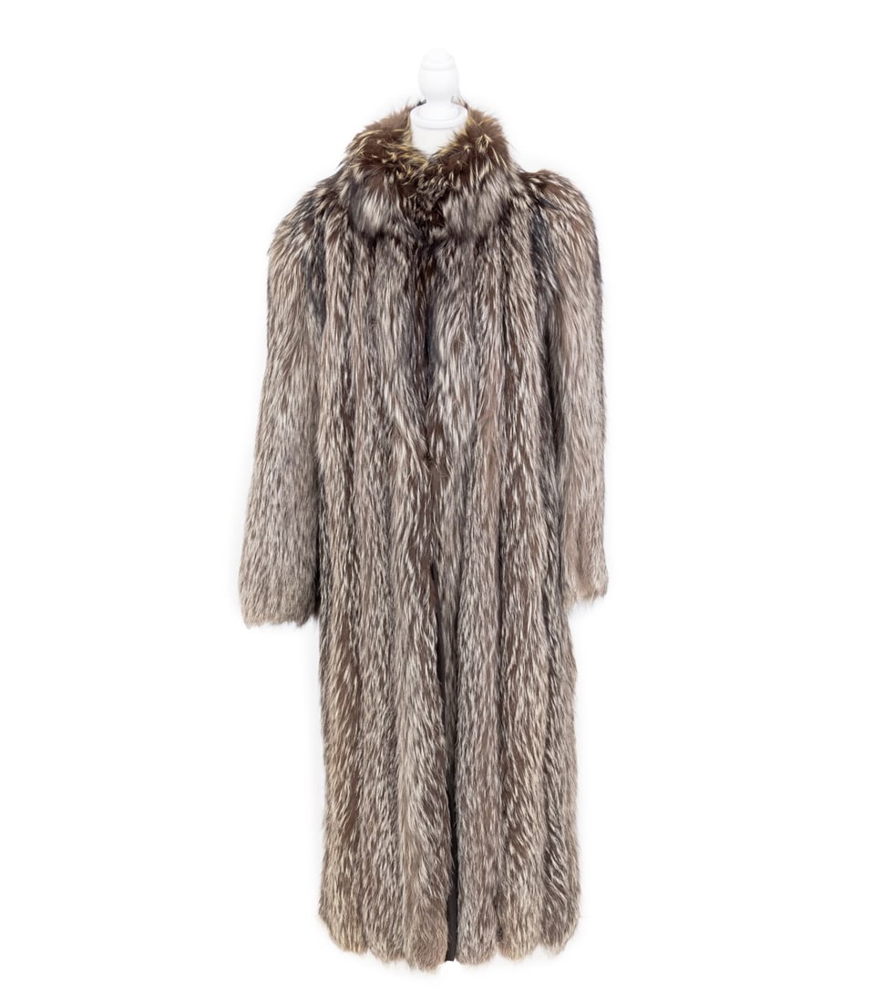 Silver Fox Fur Winter Coat (1 of 7)
