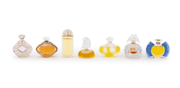 Lalique Crystal Perfume Bottles, 7