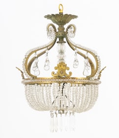 Belle Epoque Crystal Basket Chandelier