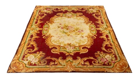 Aubusson Needlepoint Carpet, 12' 9" x 9' 11"