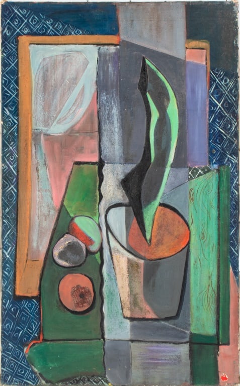 A. Bresler Cubist Still Life Scene Oil on Canvas (1 of 12)