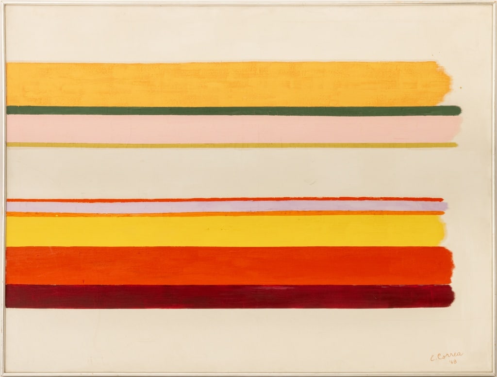 Illegibly Singed Stripes Oil on Canvas, 1968 (1 of 8)