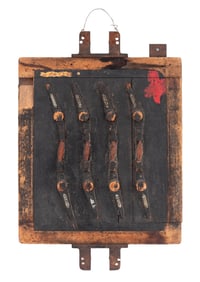 Outsider Art Mixed Media Wall Sculpture