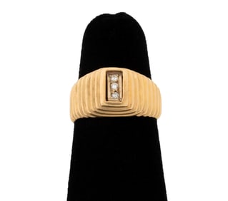 14K Yellow Gold Diamond Ring