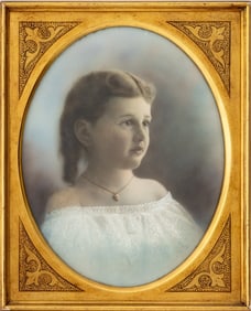 Portrait of a Girl Wearing a Locket, 19th C.