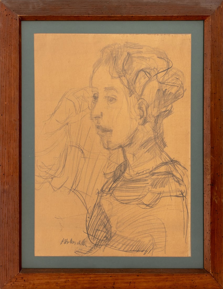 Portrait of a Woman Charcoal on Paper, ca. 1900 (1 of 6)