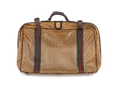 Gucci Monogrammed Coated Canvas Soft Case Suitcase