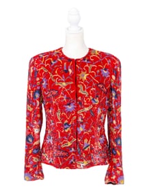 Giorgio Armani Sequined Floral Long Sleeve Jacket
